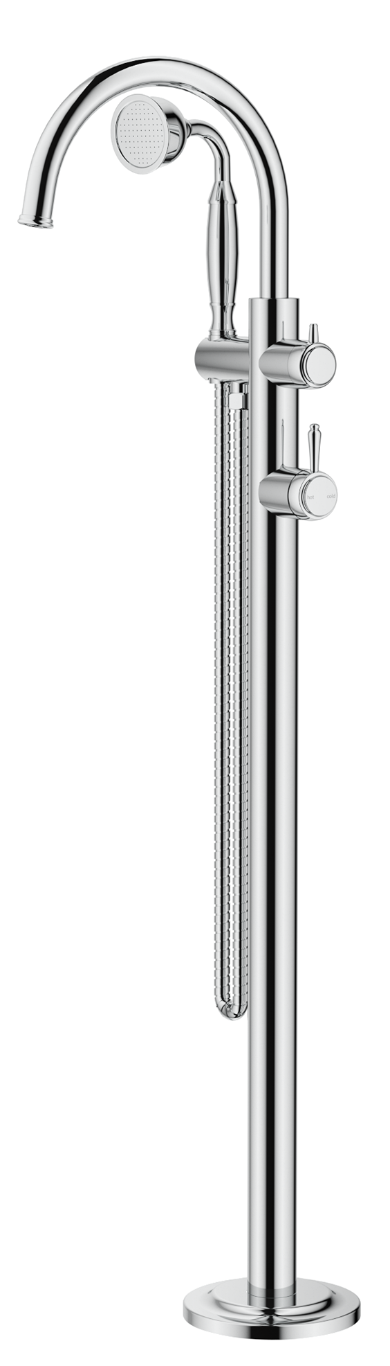 Mica Heritage Freestanding Bath Mixer with Hand Shower - Neche Interiors