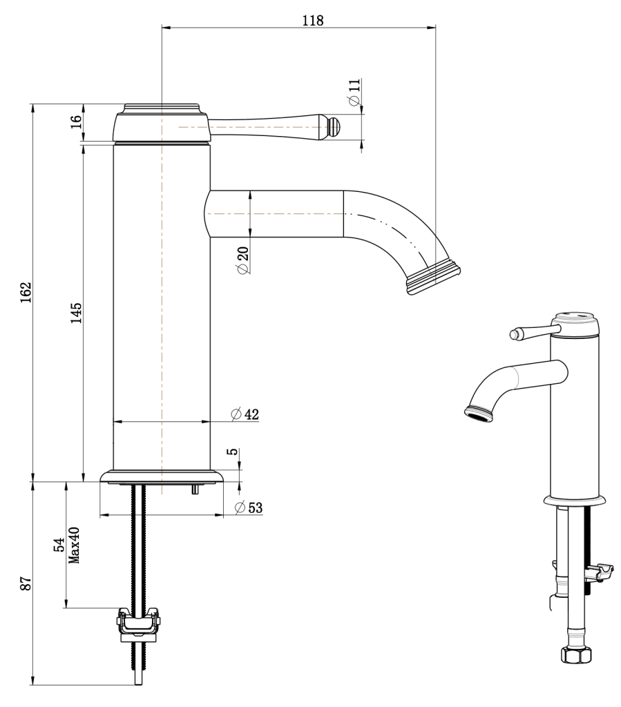 Mica Heritage Basin Mixer - Neche Interiors