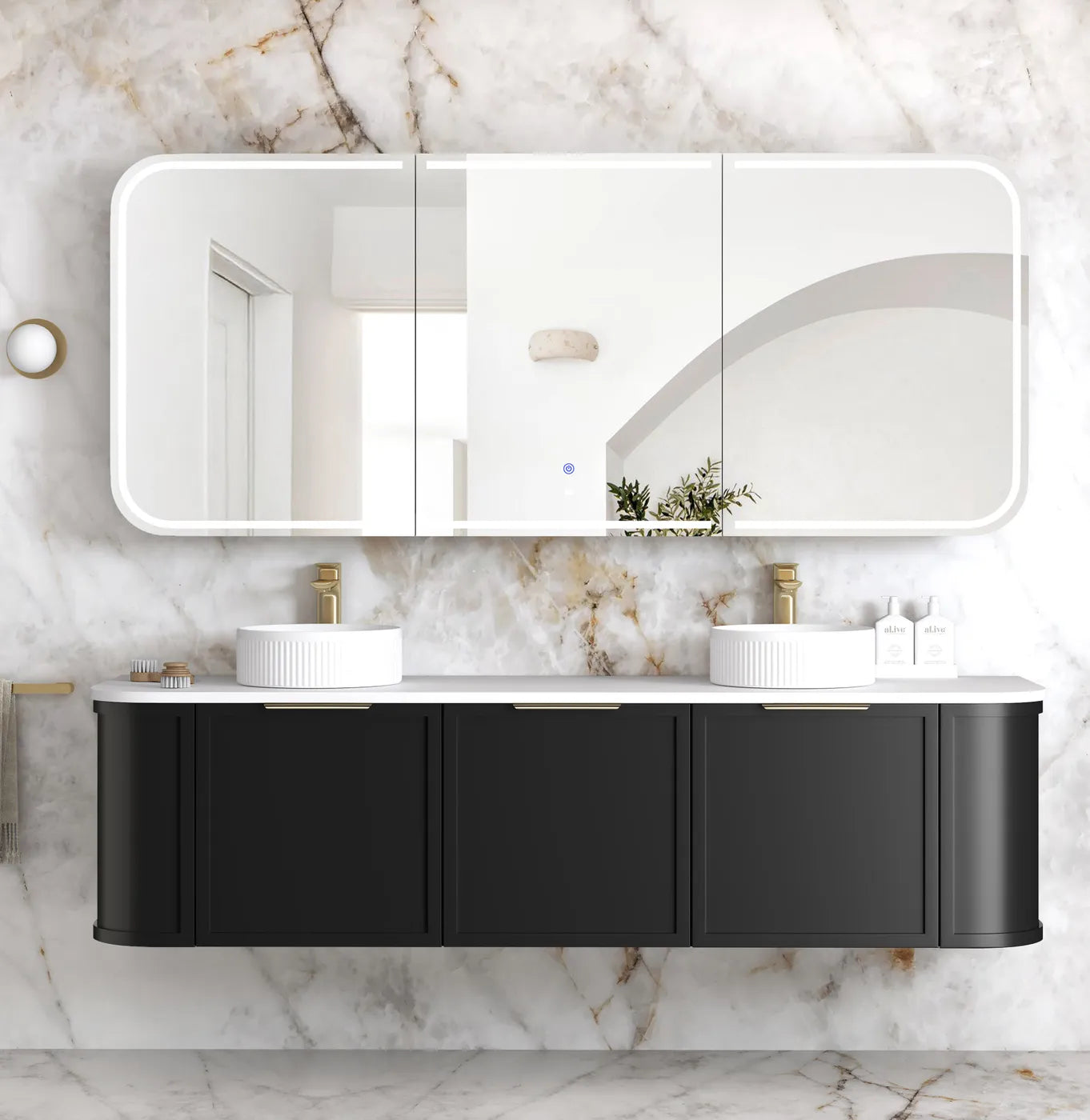 Newport LED Shaving Cabinet - Neche Interiors