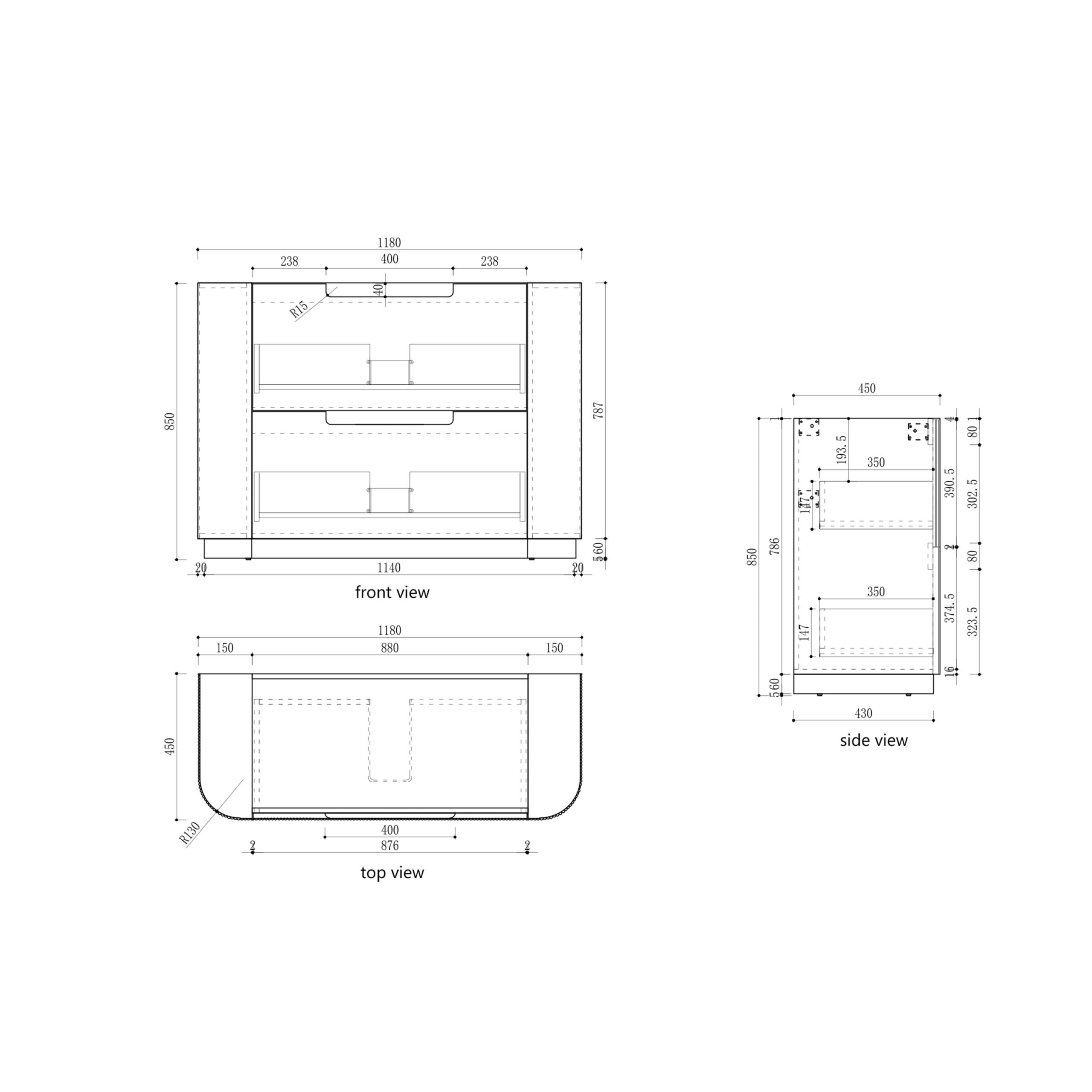 Curva Freestanding Vanity