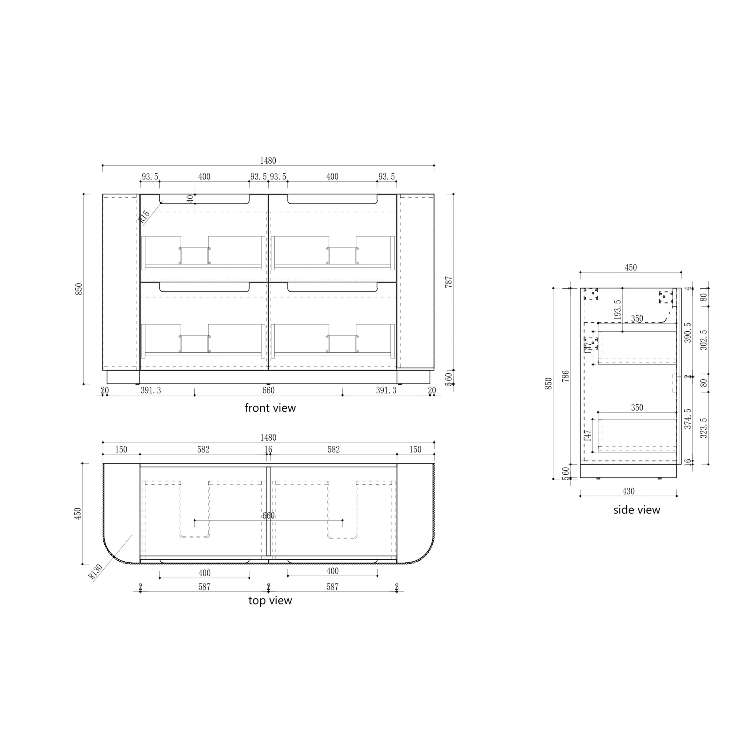 Curva Freestanding Vanity