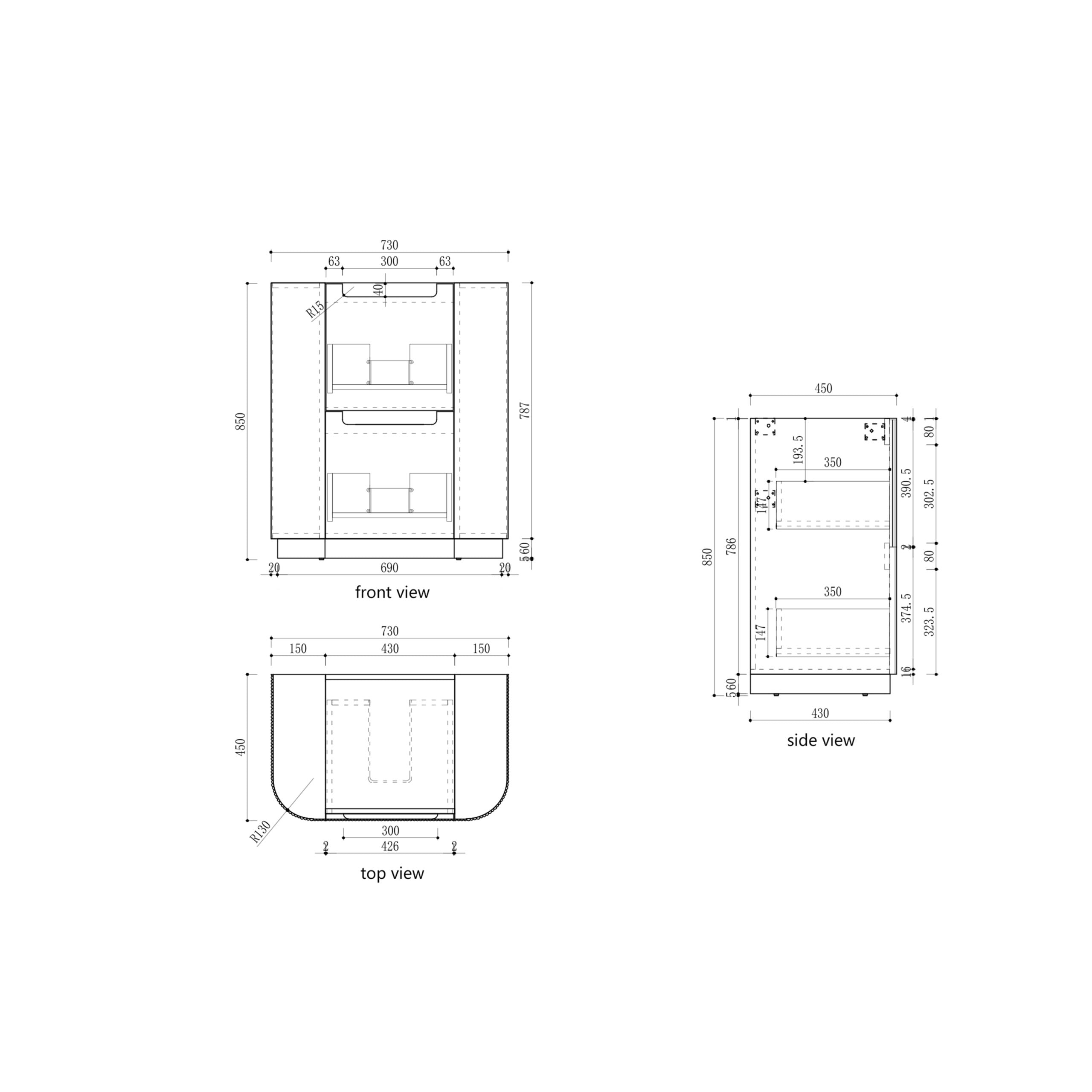 Curva Freestanding Vanity