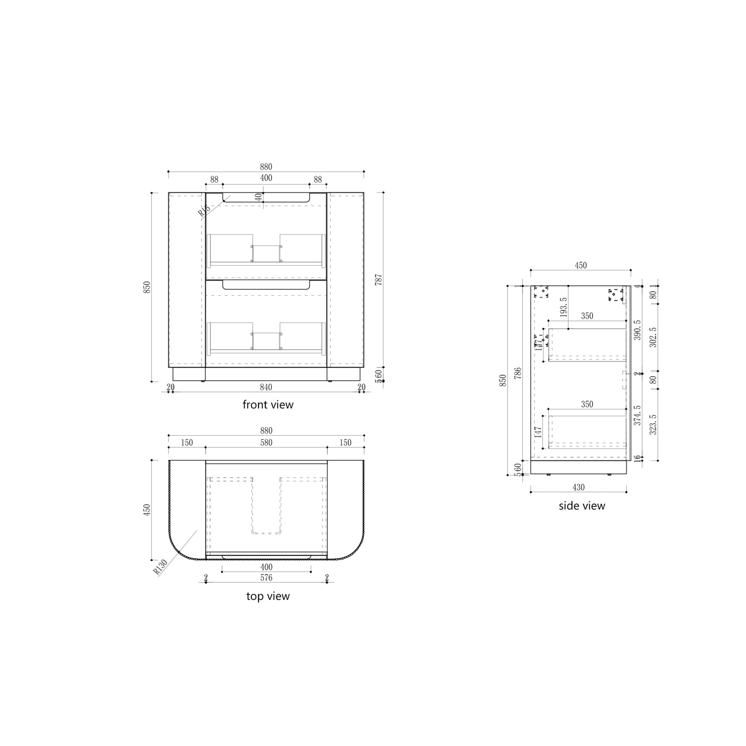 Curva Freestanding Vanity