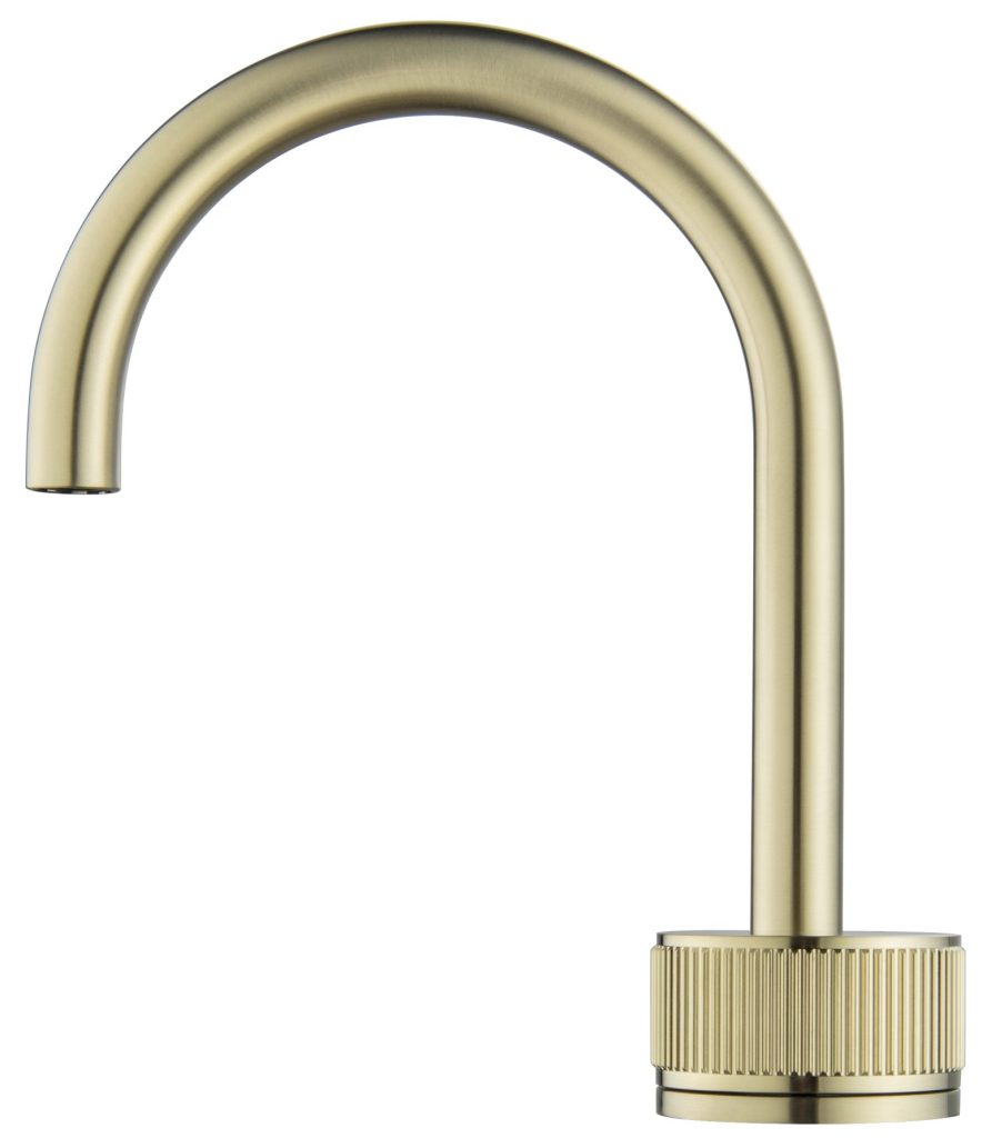 Mica Fluted Soft-Square Hob Basin Mixer Set - Neche Interiors