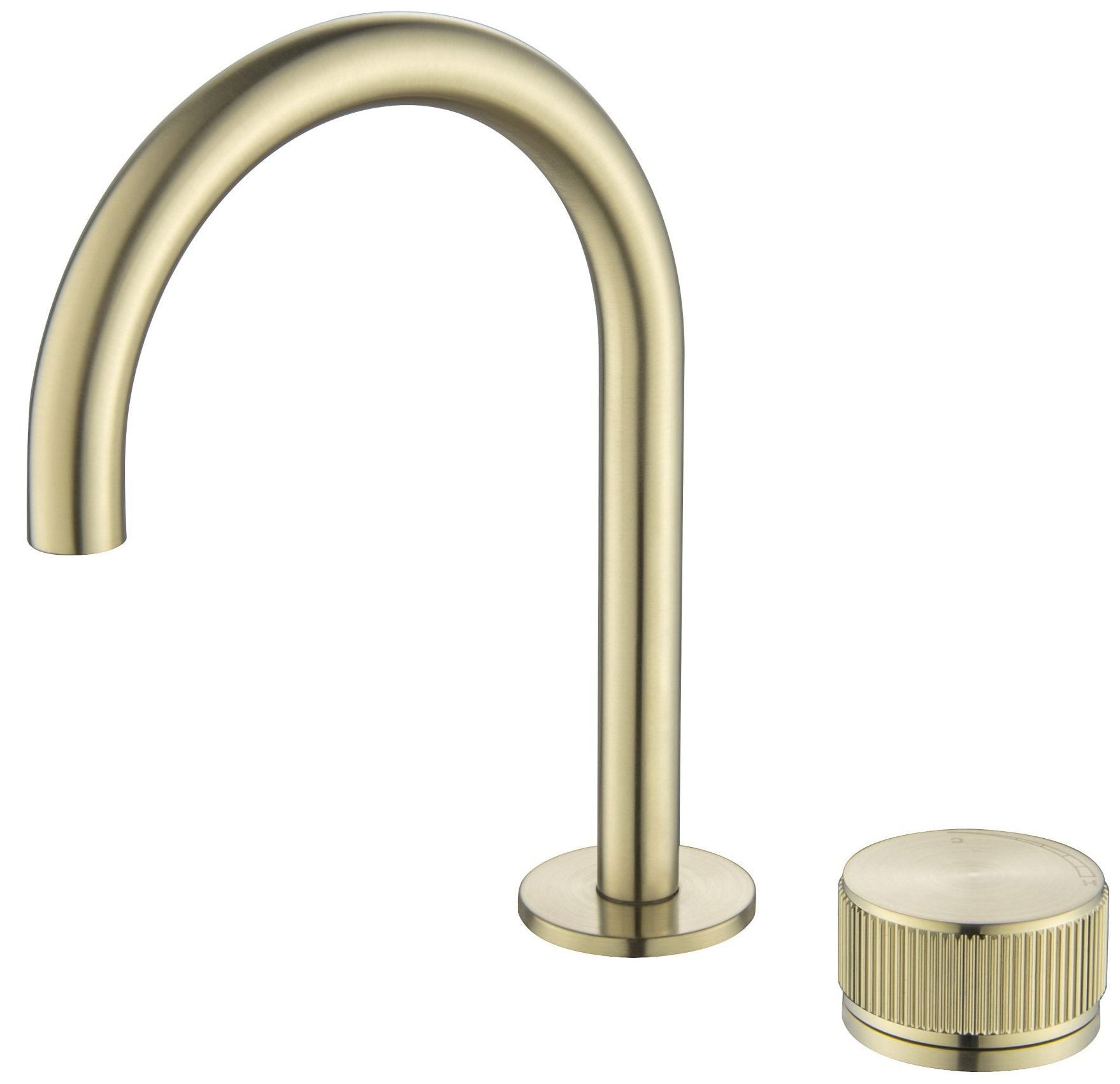 Mica Fluted Gooseneck Hob Basin Mixer Set - Neche Interiors
