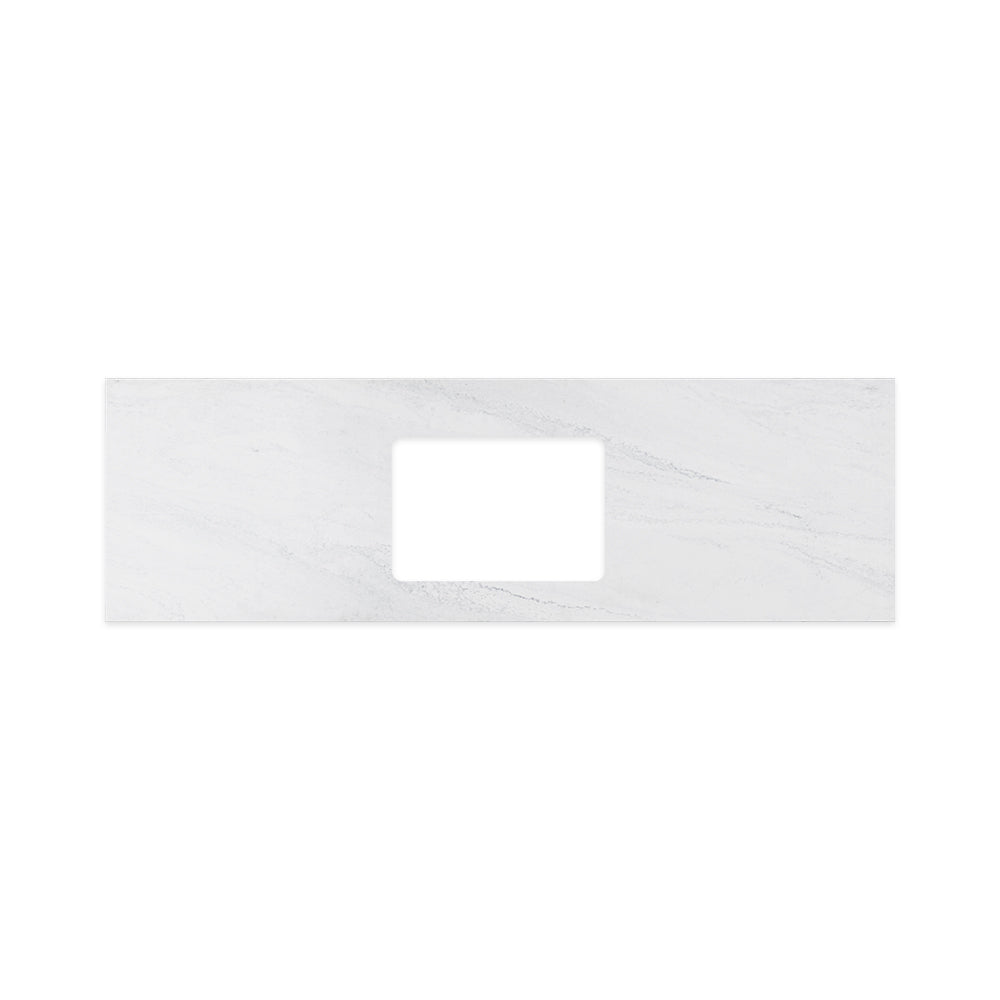 Cloudburst Solid Surface Top Rectangular Full Depth with Single Undermount Basin Hole - Neche Interiors