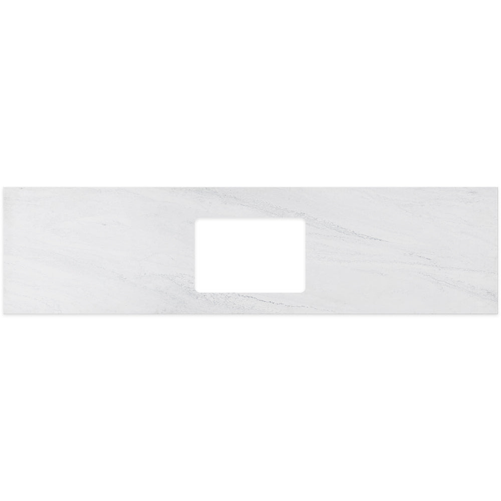 Cloudburst Solid Surface Top Rectangular Full Depth with Single Undermount Basin Hole - Neche Interiors