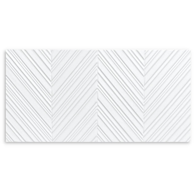 Chevron 300x600mm Matte White