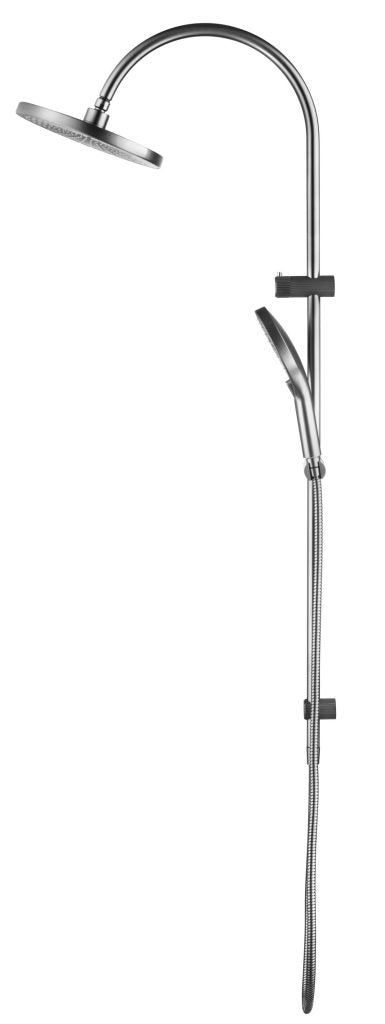 Mica Fluted Gooseneck Dual Shower Rail - Neche Interiors