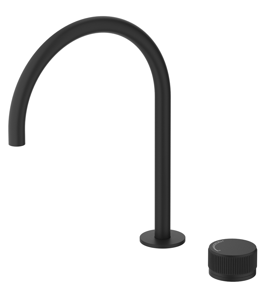 Mica Fluted Gooseneck Hob Sink/Basin Mixer Set - Neche Interiors