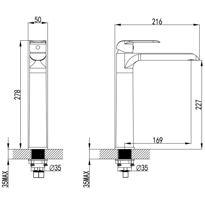 Kara Tall Basin Mixer