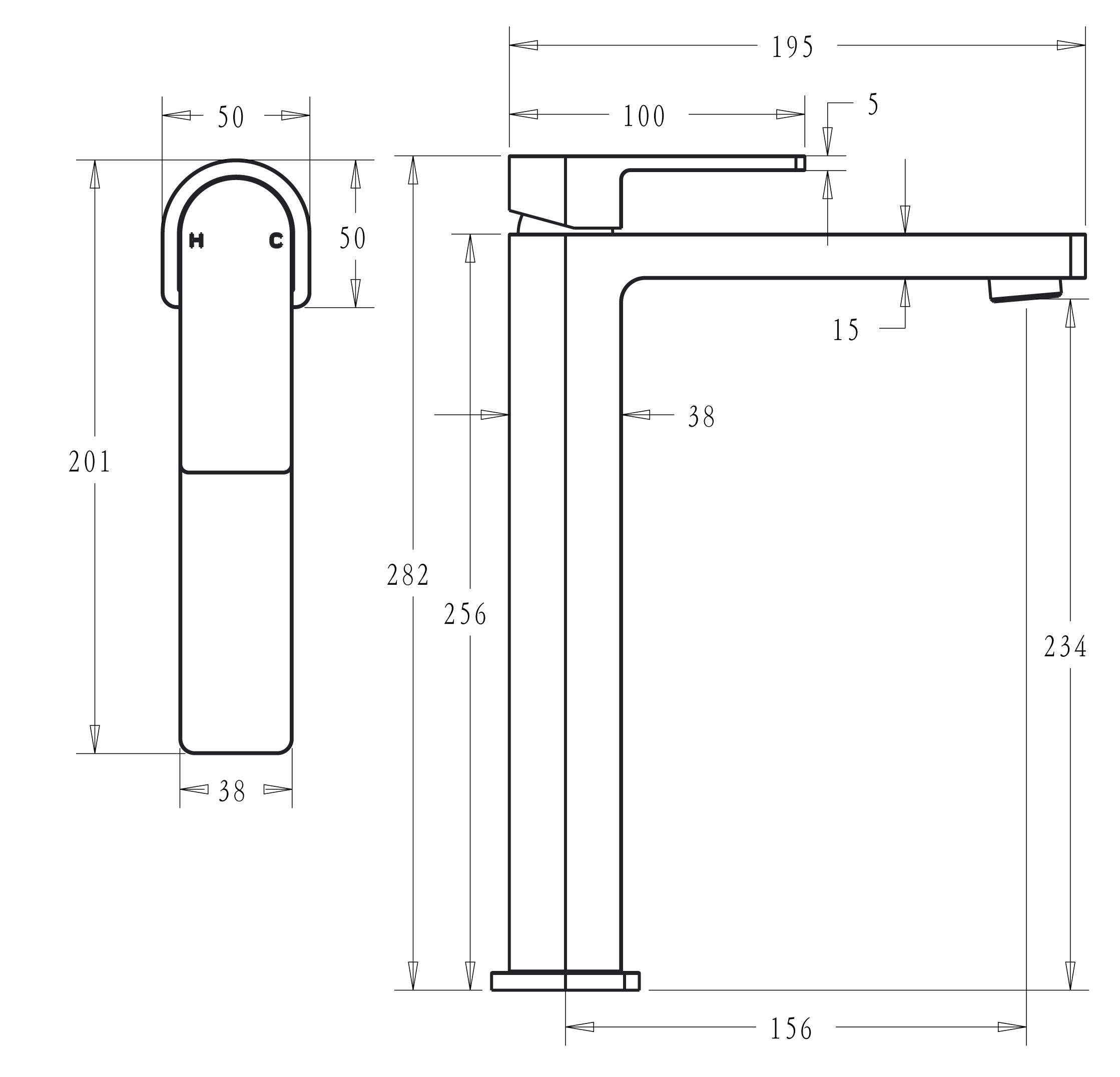 Flores High Rise Basin Mixer