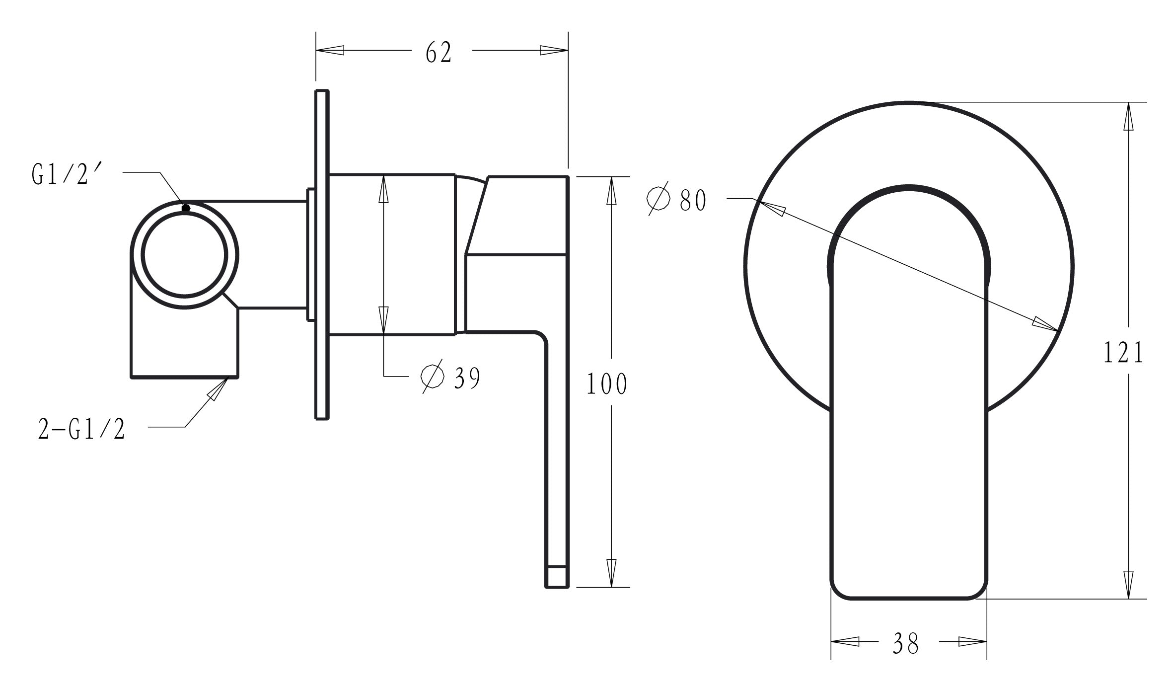 Flores Wall Mixer