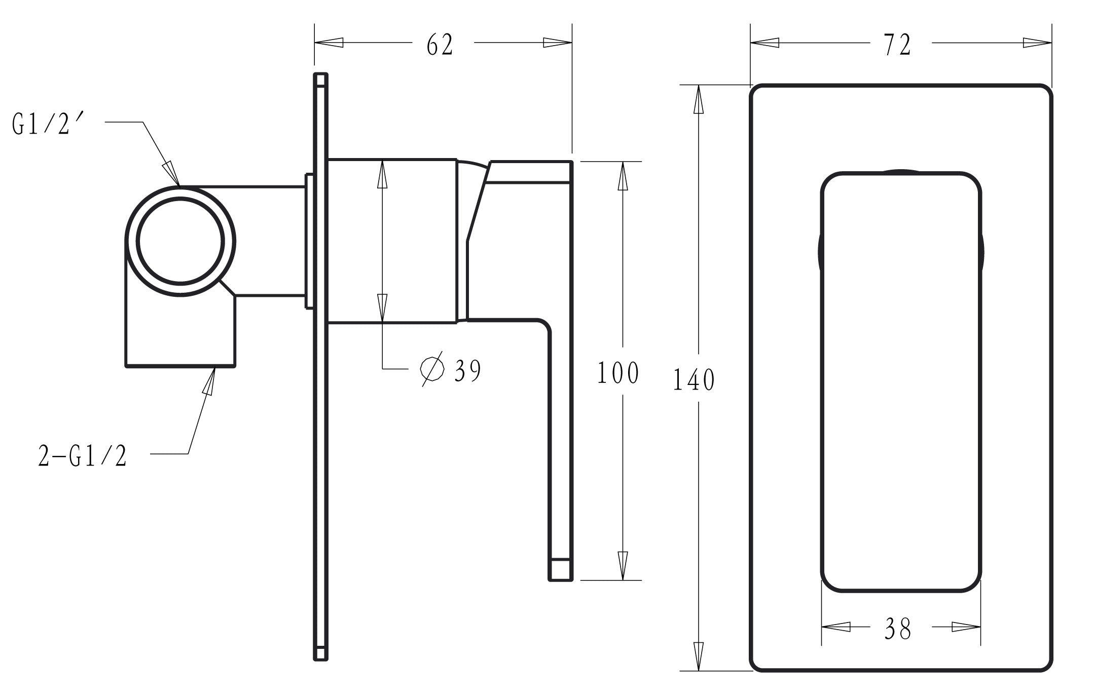 Ceram Wall Mixer