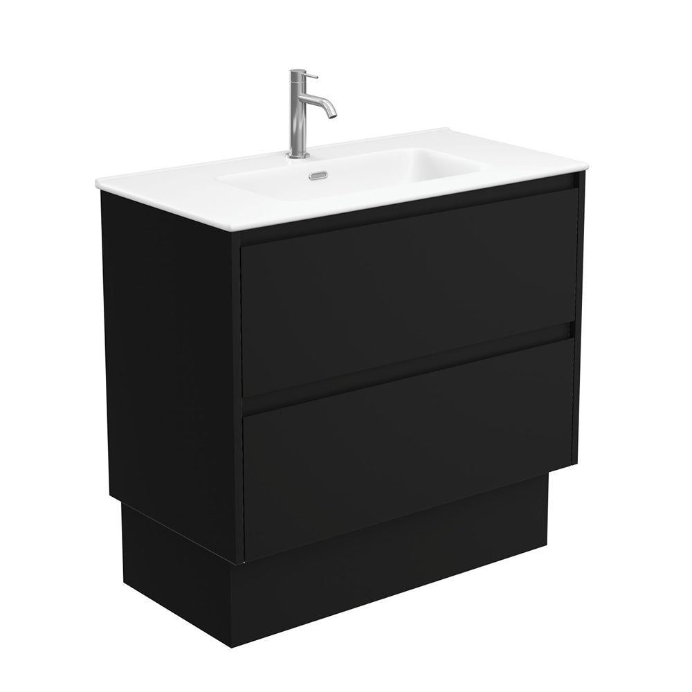 Joli Matte Amato Satin Black 900 Vanity On Kickboard with Satin Black