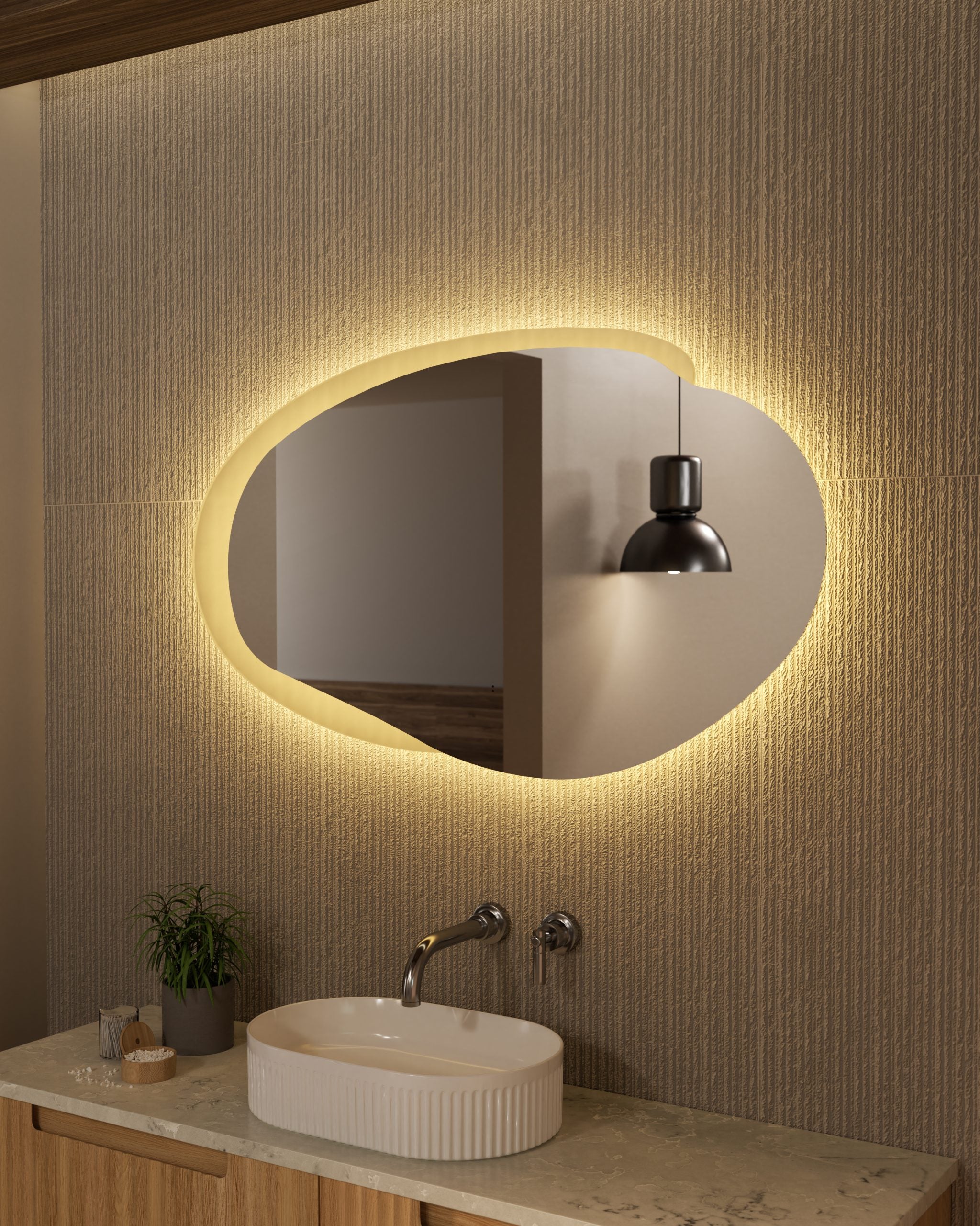 Evanston LED Asymmetrical Mirror