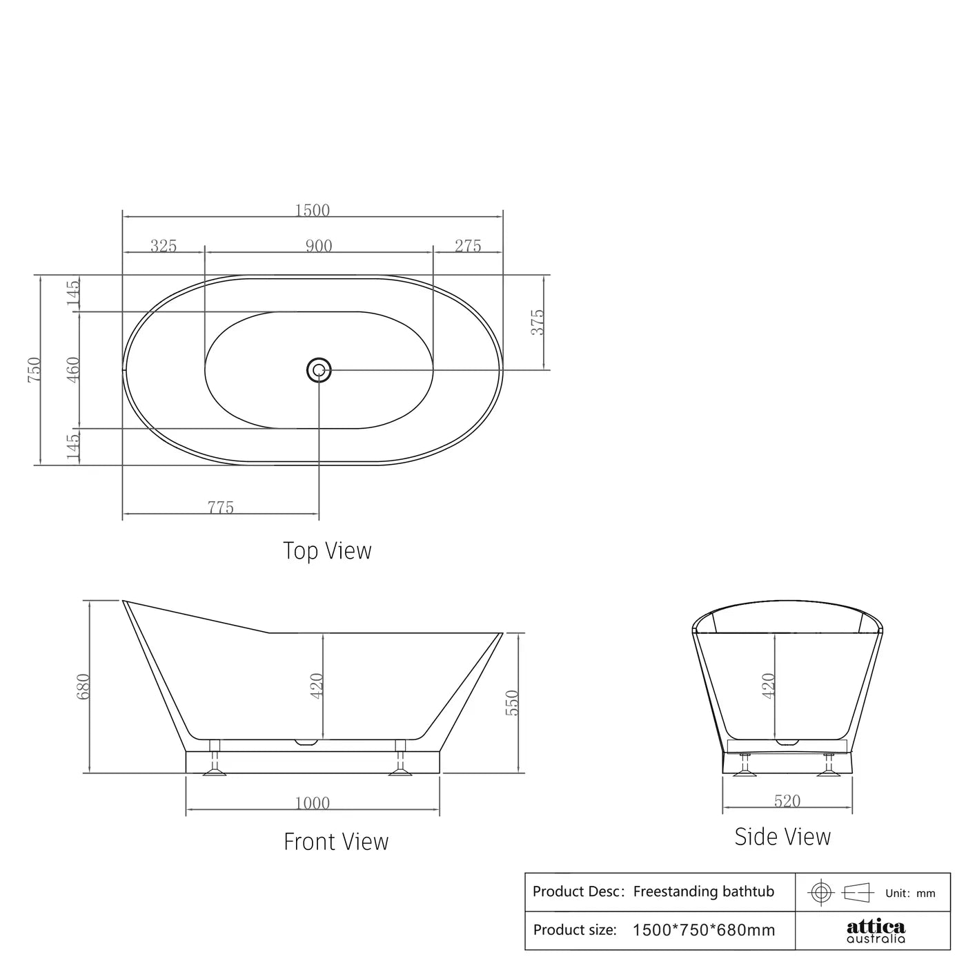 London Freestanding Designer Bath