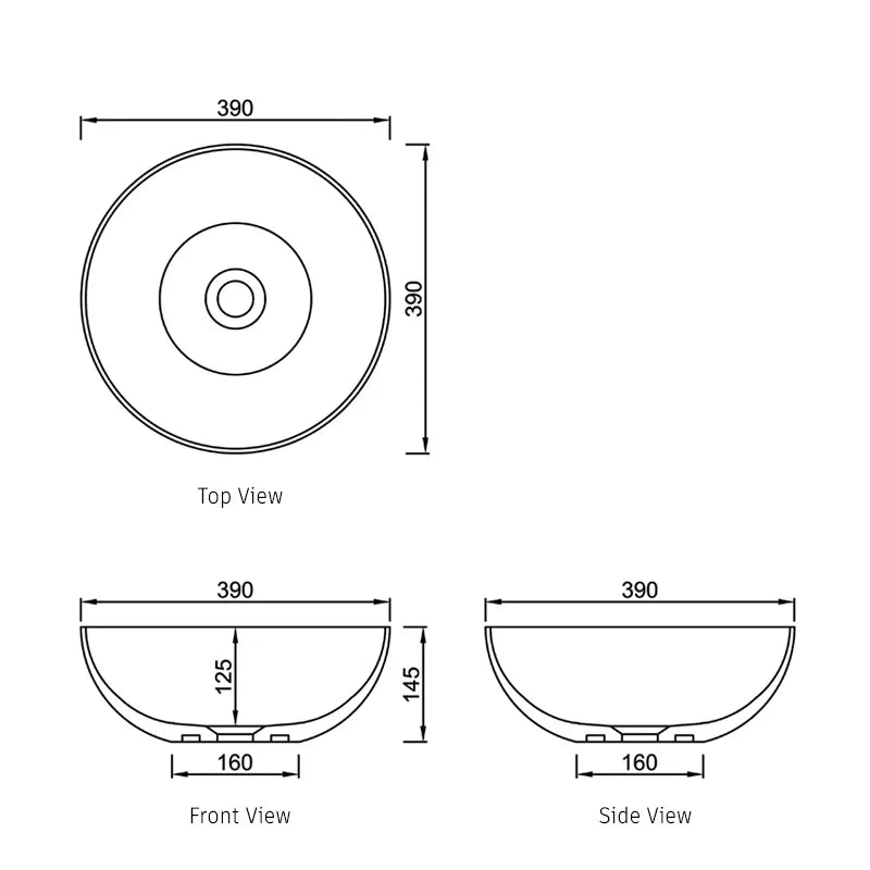 London Solid Surface Matte White Basin