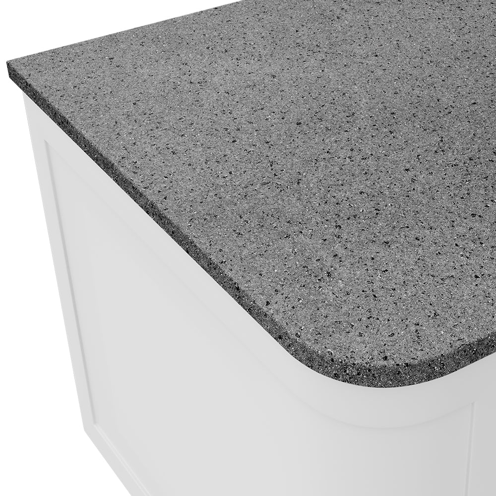 Moonscape Solid Surface Top Curved Full Depth