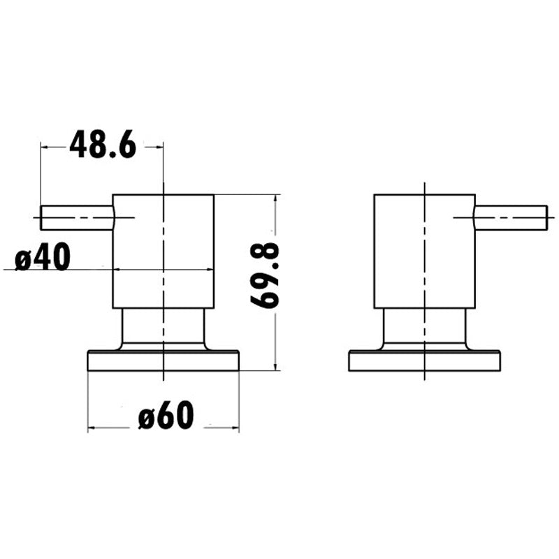 Separated Hot/Cold Wall Mixer