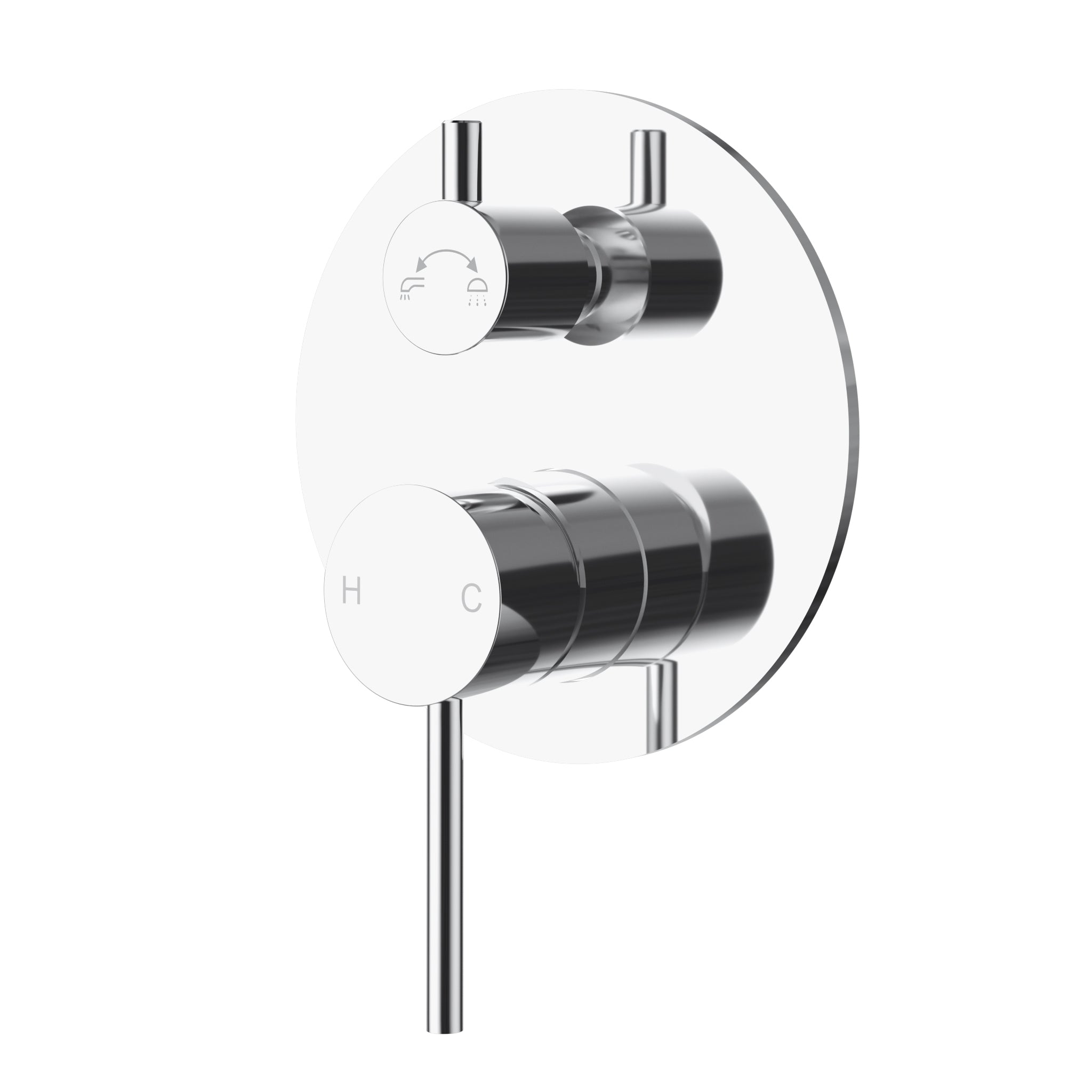 Otus Slimline Wall Mixer With Diverter