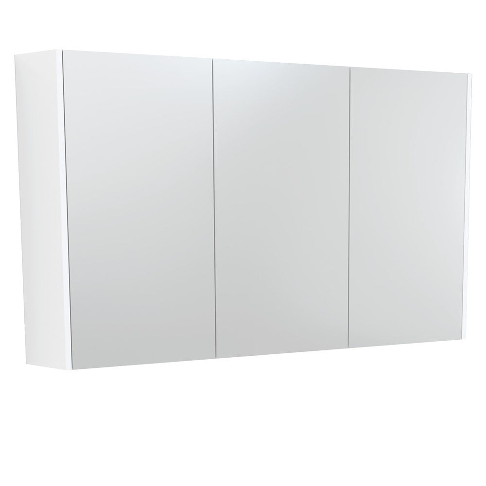 1200 Mirror Cabinet With Satin White Side Panels