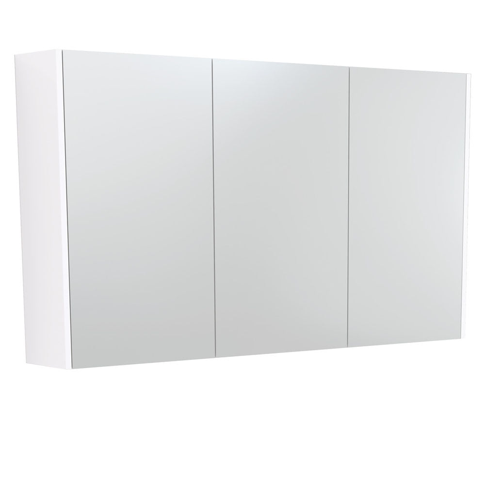 1200 Mirror Cabinet With Gloss White Side Panels