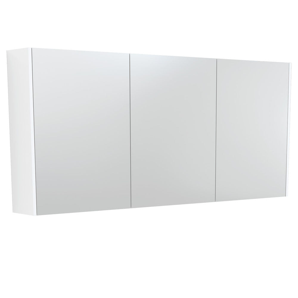 1500 Mirror Cabinet With Satin White Side Panels