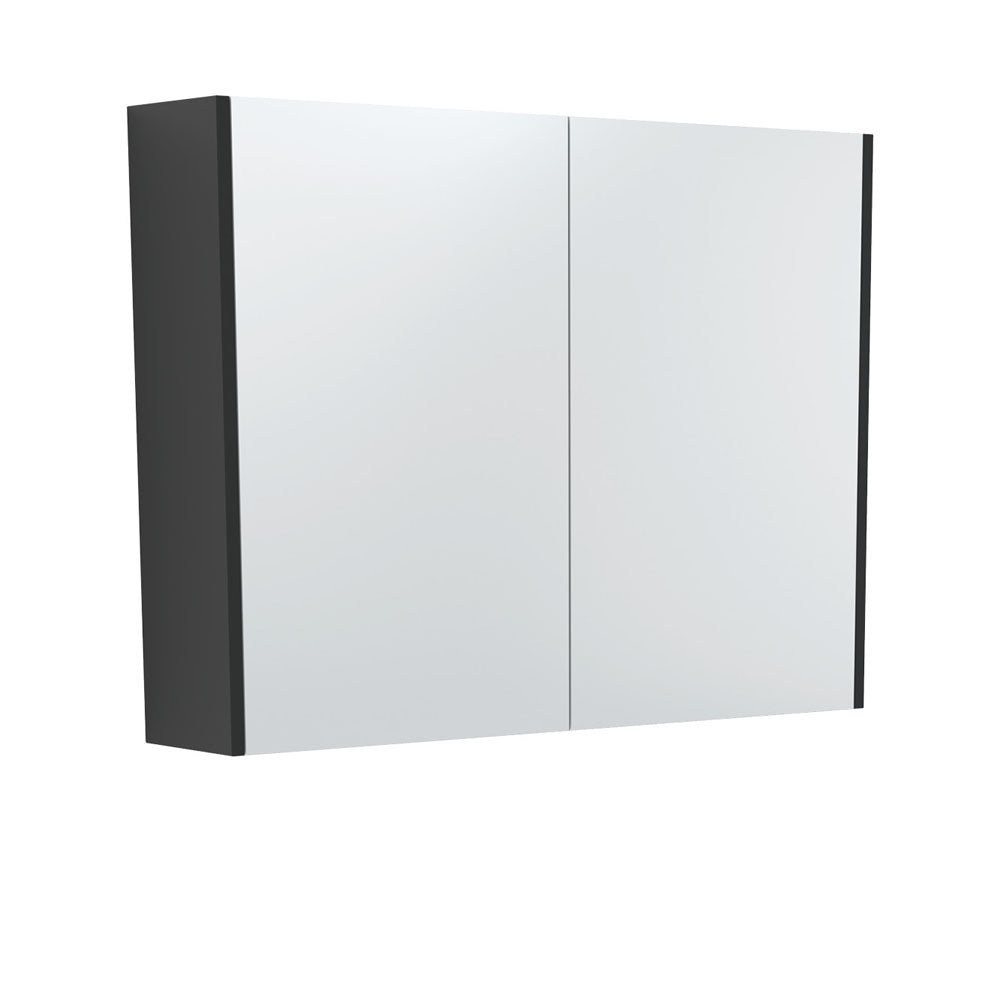 900 Mirror Cabinet With Satin Black Side Panels