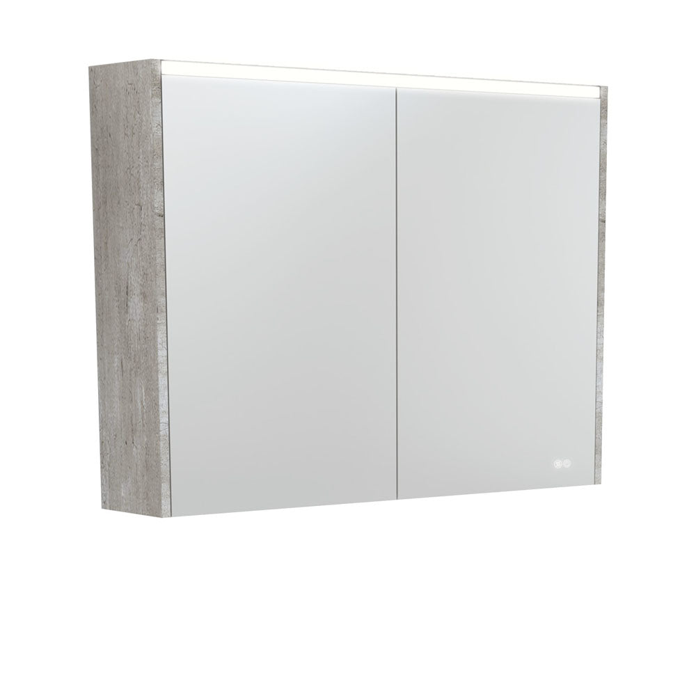 900 LED Mirror Cabinet With Industrial Side Panels