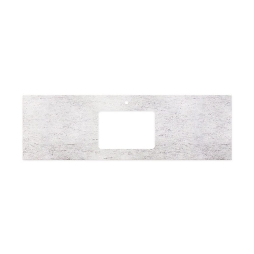 Polar Sacco Silica Free Stone Top Rectangular Full Depth with Single Undermount Basin Hole & Tap Hole - Neche Interiors