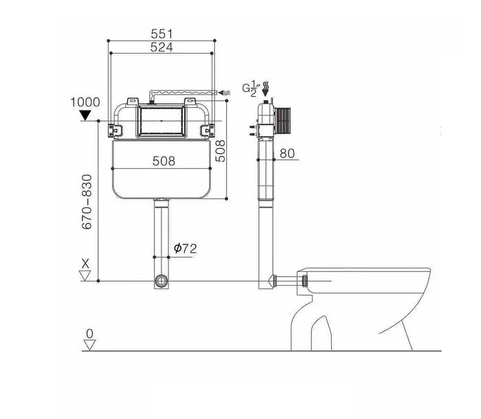 Voghera Wall Faced In Wall Toilet Suite