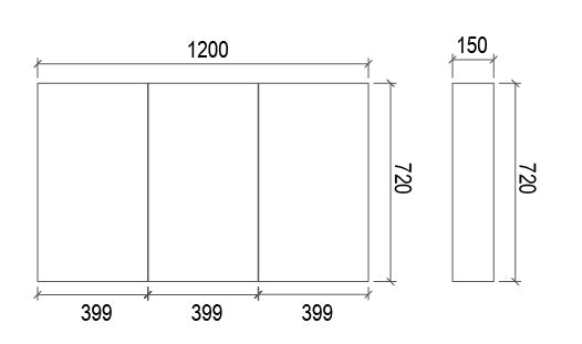 Gloss White Mirror Shaving Cabinet