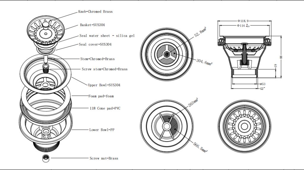 Sink Drain - Neche Interiors