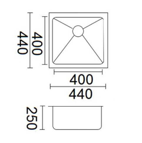 Luminare Sink 440 x 440mm - Neche Interiors