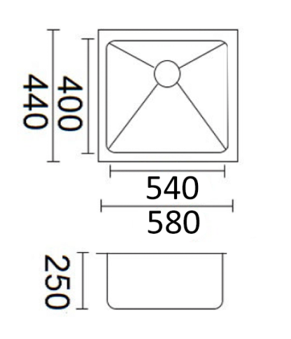 Luminare Sink 580 x 440mm - Neche Interiors