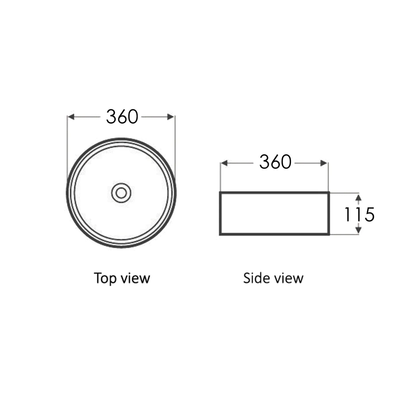 Radius Round Counter Top Basin