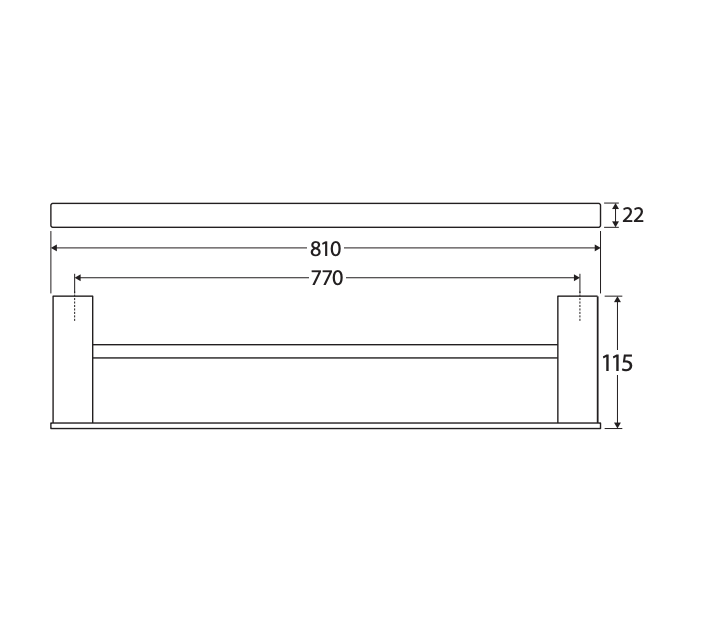 Tono Double Towel Rail
