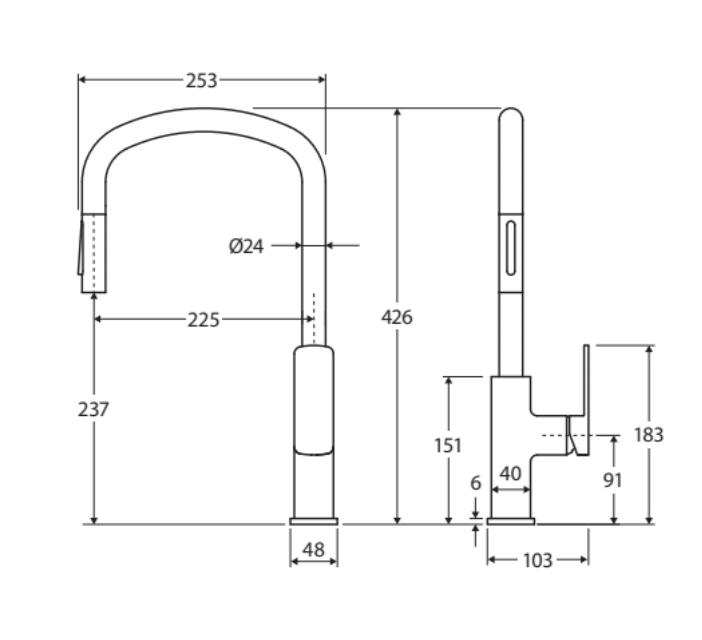 Tono Pull Out Sink Mixer