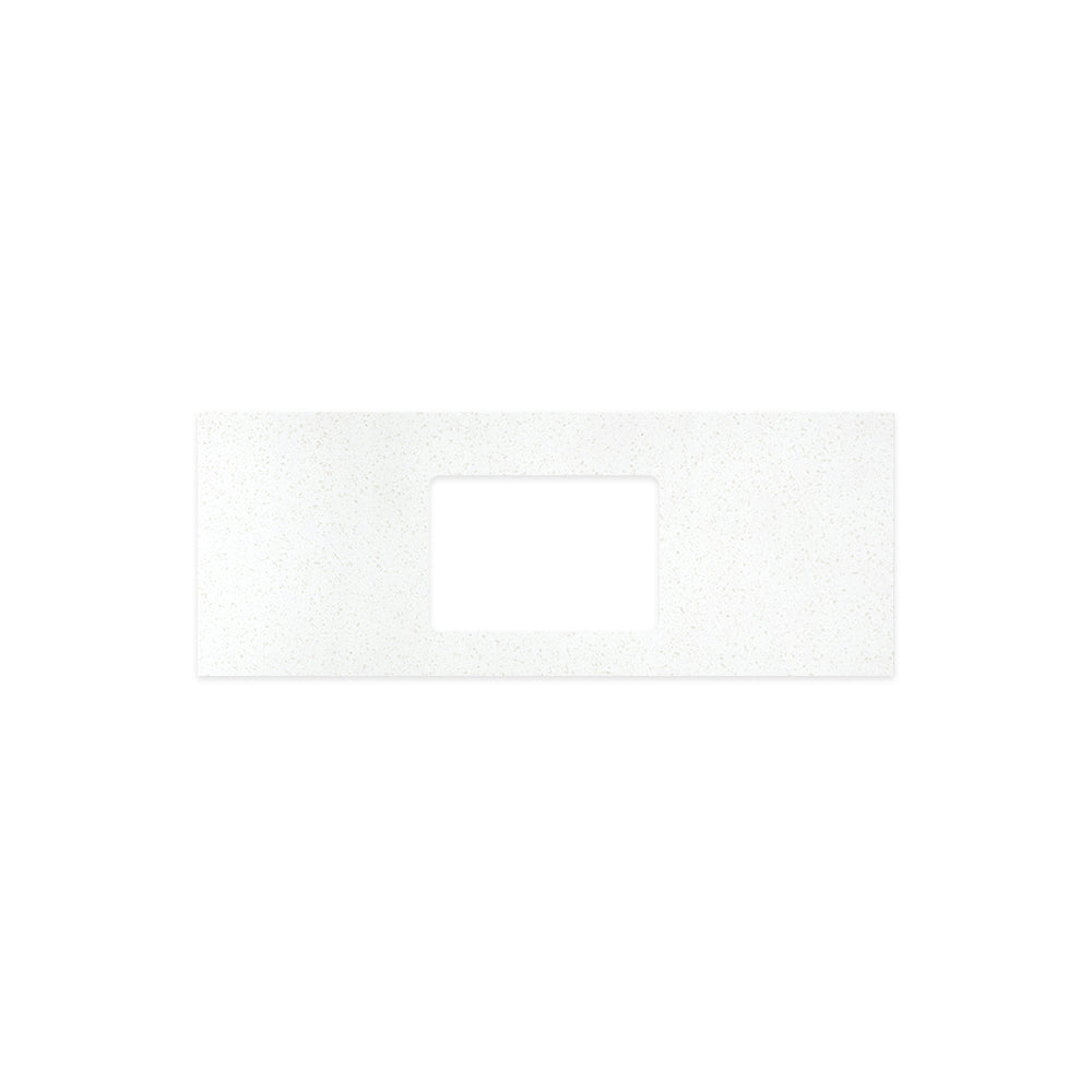 Snowflake Solid Surface Top Rectangular Full Depth with Single Undermount Basin Hole - Neche Interiors
