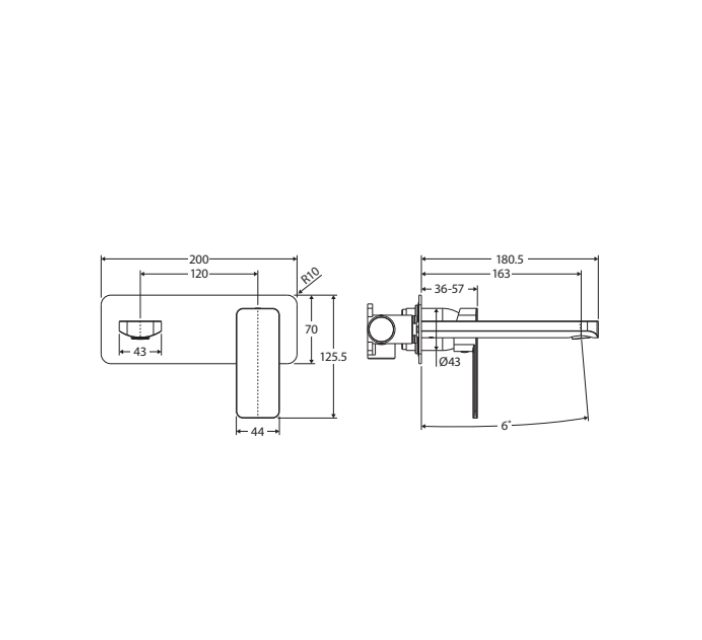Tono Wall Basin Mixer