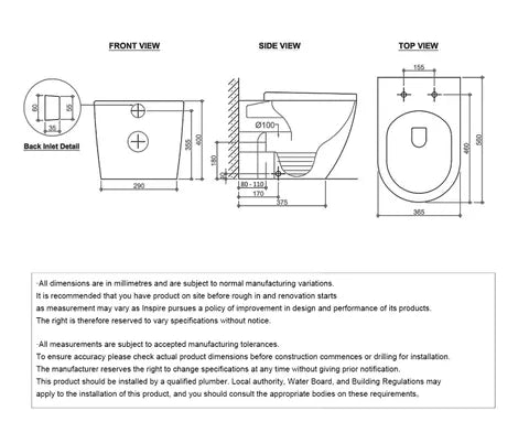 Voghera Wall Faced In Wall Toilet Suite