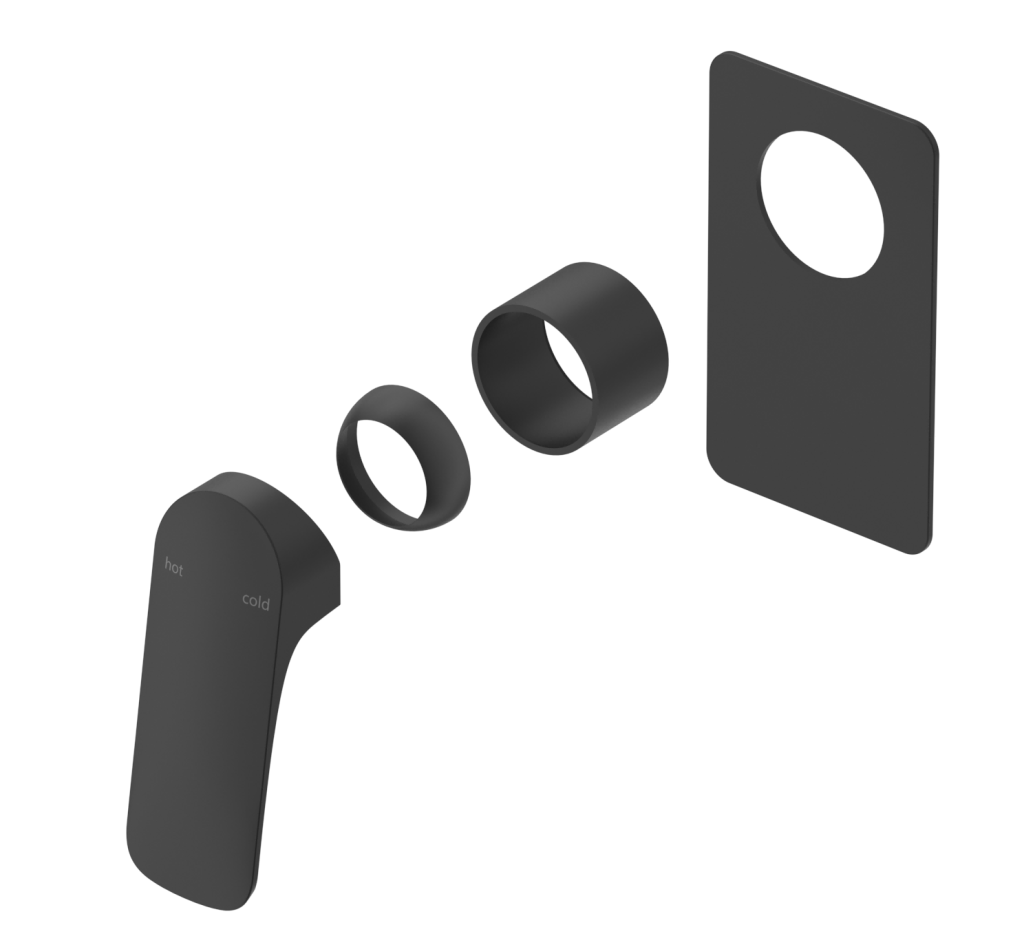 Kaza Shower Mixer - Square Plate - TRIM KIT ONLY - Neche Interiors