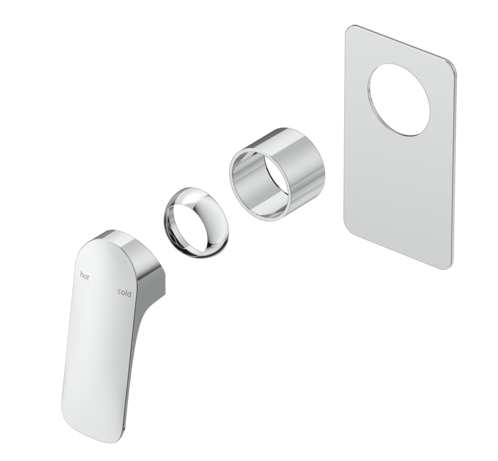Kaza Shower Mixer - Square Plate - TRIM KIT ONLY - Neche Interiors