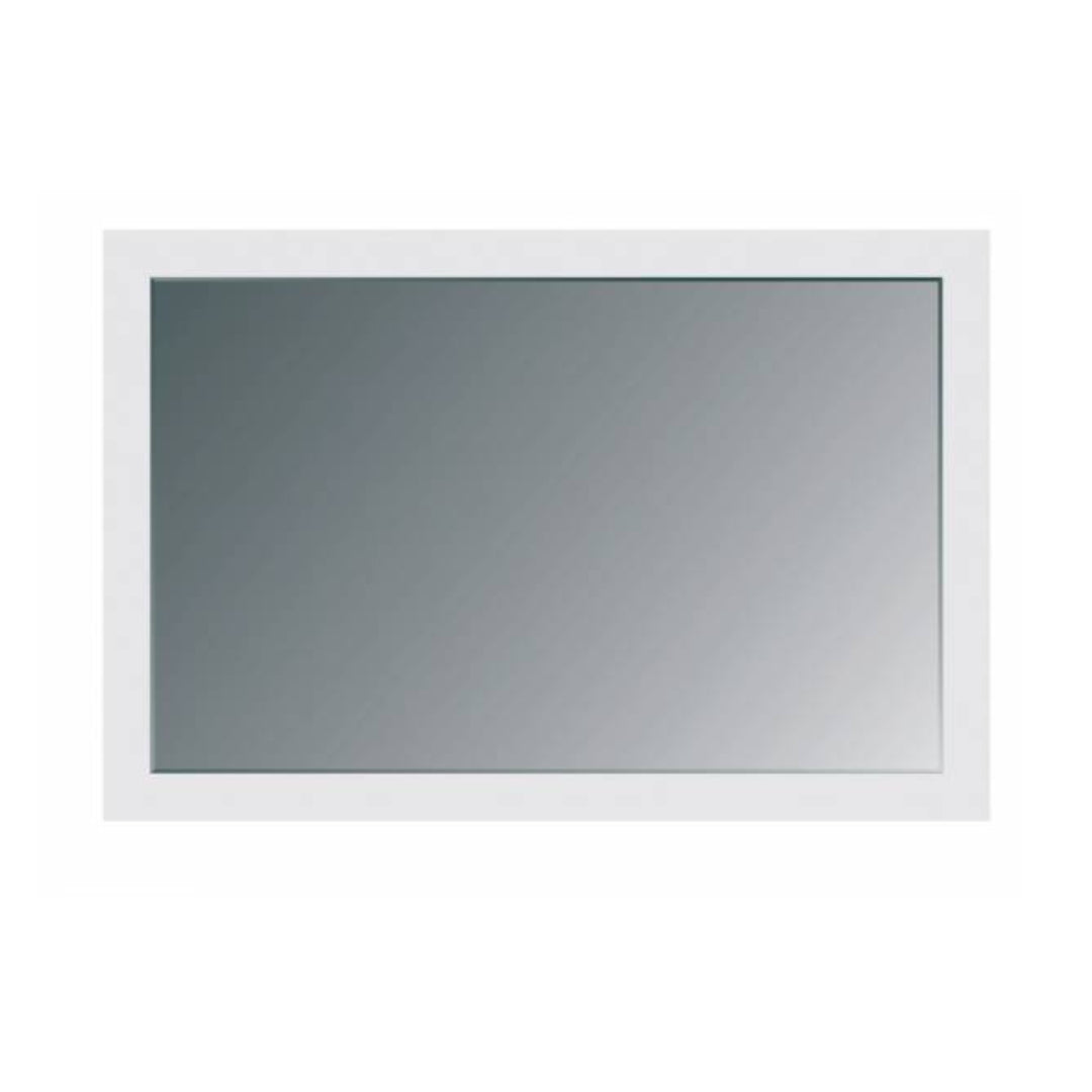 White Frosted Framed Wall Hung Mirror