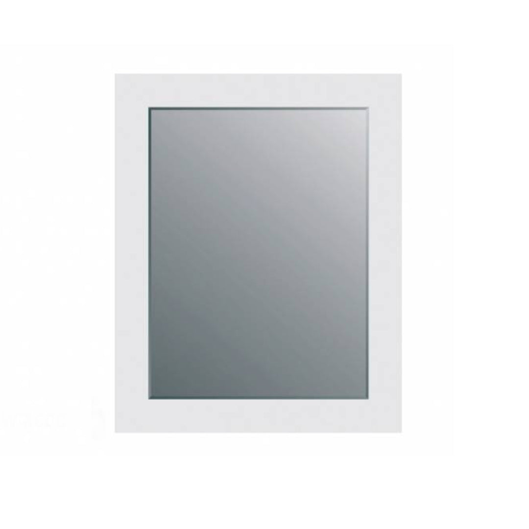 White Frosted Framed Wall Hung Mirror