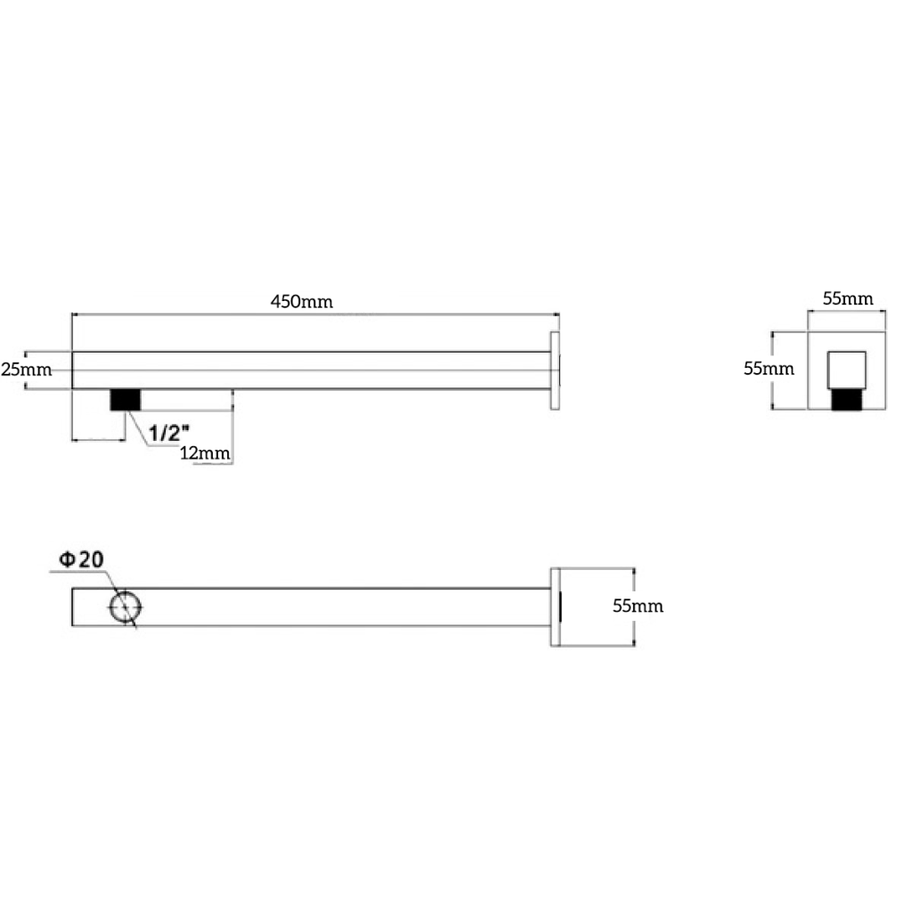 Cresta Wall Shower Arm - Neche Interiors
