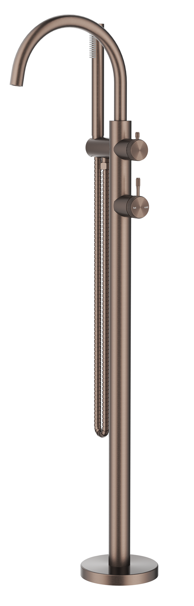 Mica Fluted Freestanding Bath Mixer with Hand Shower - Neche Interiors