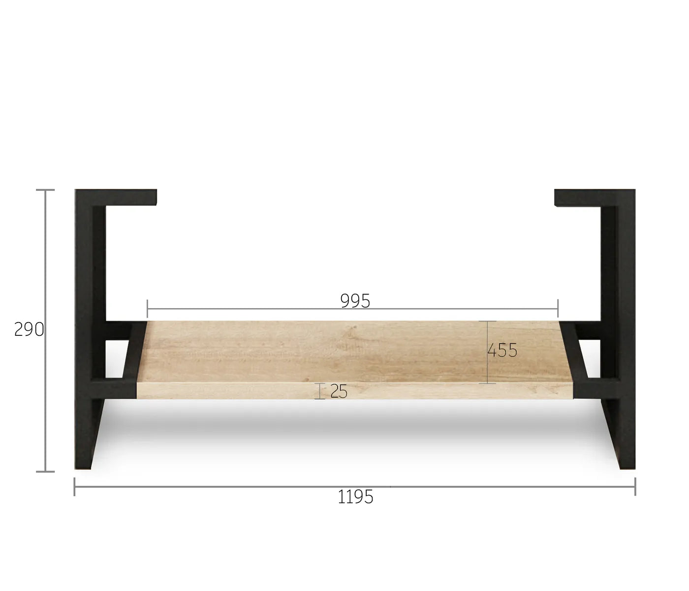 Bryon Vanity Legs - Natural Oak