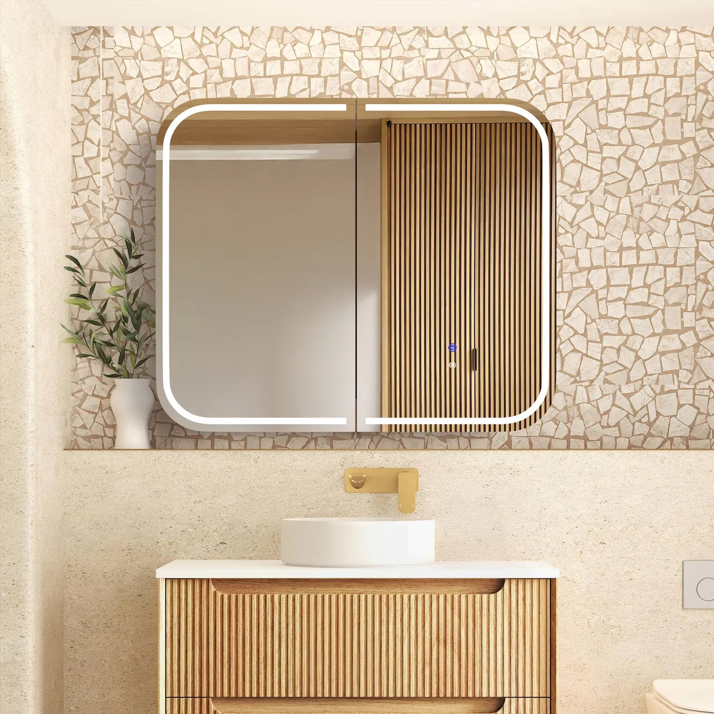 Newport LED Shaving Cabinet